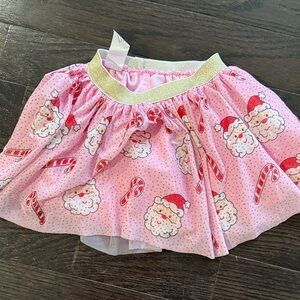 Pink Santa and Candy Cane Skirt